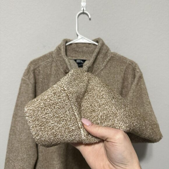 Eddie Bauer Women’s Pullover Sweater Size XXL Beige Tan Fleece‎ Mock Neck - Picture 4 of 9